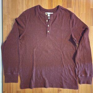 Goodfellow & Co Red Longsleeve Henley Medium